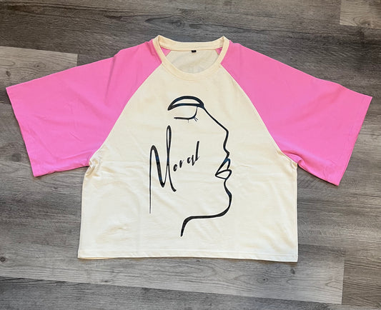 Moral Baseball T Shirt (Pink)